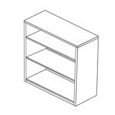Sonoma Three Shelf Bookcase