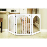 Universal Free-Standing All-Wood Pet Gate in White