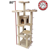 80" Casita Fur Cat Tree