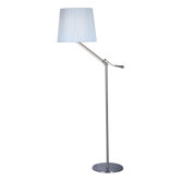 Tuxedo Floor Lamp in Satin Nickel