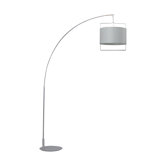 Passion Floor Lamp in Satin Nickel/Polished Chrome