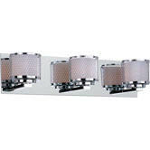 Mesh Three Light Bath Vanity in Polished Chrome
