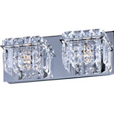 Bangle Two Light Bath Vanity in Polished Chrome