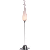 Solara Spiral Torchiere Table Lamp in Chrome