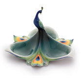 Peacock Splendor Tidbit Serving Dish