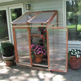Patio Gardenhouse Polycarbonate Lean-To Greenhouse
