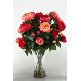 Peonies in Glass Vase