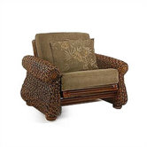 Rattan Floral Iris Futon Chair Frame