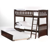 Spices Ginger Twin over Full Bunk Bed with Trundle