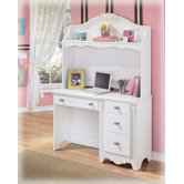 Lydia 46.06"W Writing Desk with Optional Hutch