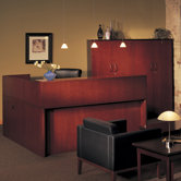 Corsica Reception Desk with Wall Cabinet