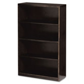 Mira Series Wood Veneer 4-Shelf Bookcase, 34 3/4W X 12D X 68H