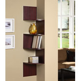 Hanging Corner Storage in Cherry
