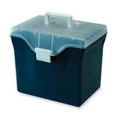 File Box,w/ Snap Lid, Letter Size, 13-3/8"x10"x11-5/8", Blue