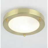Small Flush Mount in Brushed Brass