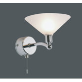 One Wall Light with Pull Switches in Chrome
