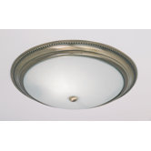 Dimmable Flush Mount in Antique Brass