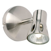 One Light Wall Spot Light in Satin Chrome
