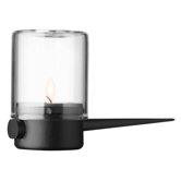 Pipe Tealight Glass and Cast Iron Hurricane