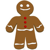 Gingerbread Man Cardboard Stand-Up