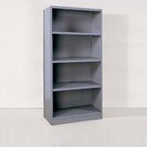 Industrial Clip Closed Shelving: Angle Post Units with 5 Shelves; Adder Unit