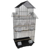 Tall Pagoda Top Small Bird Cage in Black