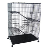 4 Levels Small Animal Cage in Black