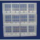 Lot of Six Small Bird Breeding Cages with Divider