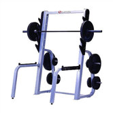 High Impact Commercial Squat Rack with Plate Storage