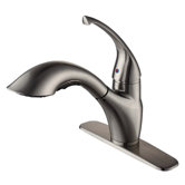 Single Handle Single Hole Kitchen Faucet with Pull-Out Spray