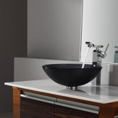 Glass Single Hole Bathroom Faucet with Single Handle