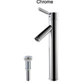 Ceramic White Square Vessel Sink and Sheven Faucet