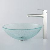 Broken Glass Vessel Sink and Virtus Faucet