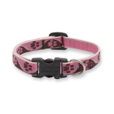 Tickled Pink 1/2" Adjustable Small Dog Collar