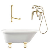Brighton 60" Roll Top Tub with Deck Mount Faucet