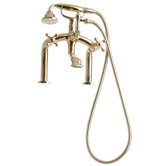 Traditional Deck Mount Tub Faucet with Metal Cross Handles