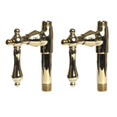 Traditional Straight Supply Stops with Metal Lever Handles