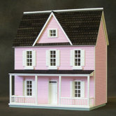 Finished 1/2 Scale Farmhouse in Pink