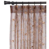 Alexia Embroidered Sheer Hazel Three-Finger Curtain Panel