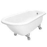 Ascot AcraStone Slipper Left Champagne Massage Bath Tub Faucet Package 1