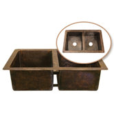 Hammerwerks ChaletChef Double Bowl Sink in Copper