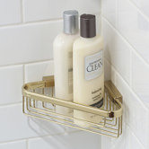 Hotelier 6" Deep Corner Basket in Polished Chrome