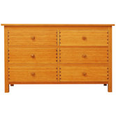 Hosta 6 Drawer Bamboo Dresser