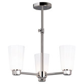 Eversley 3 Light Chandelier in Chrome