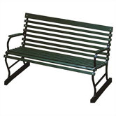 Traditional Wood and Metal Garden Bench