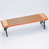 Traditional Wood and Metal Picnic Bench
