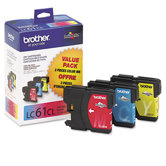 Lc613Pks (Lc-61) Ink, 500 Page-Yield, 3/Pack