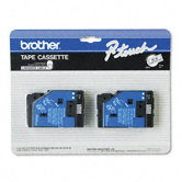 P-Touch Tc Tape Cartridges for P-Touch Labelers, 1/2W, 2/Pack