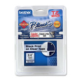 Lettering Tape, 3/4" Size, Black/Clear