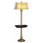 Gallery Palace Retreat Floor Lamp with Tray in Bronze with Aged Patina